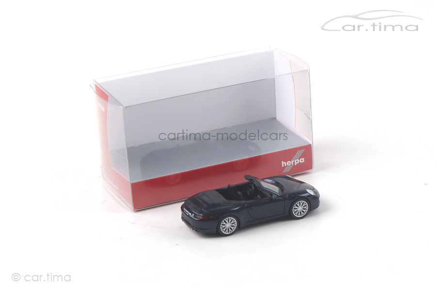 Porsche 911 (991) Carrera 4S Cabriolet blau Herpa 1:87 038898