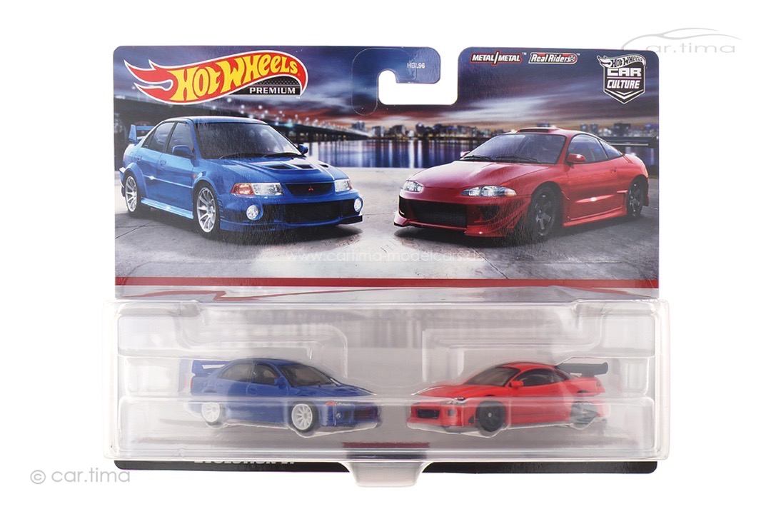 Premium 2-Pack Mitsubishi Lancer Evo VI/Mitsubishi Eclipse Car Culture Hot Wheels 1:64  HBL96-HKF59