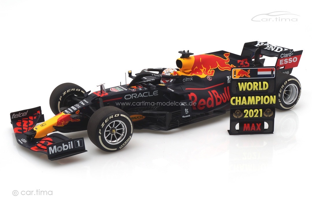 Red Bull Racing RB16B Winner GP Abu Dhabi 2021 Max Verstappen/pit board Minichamps 1:18 110212333