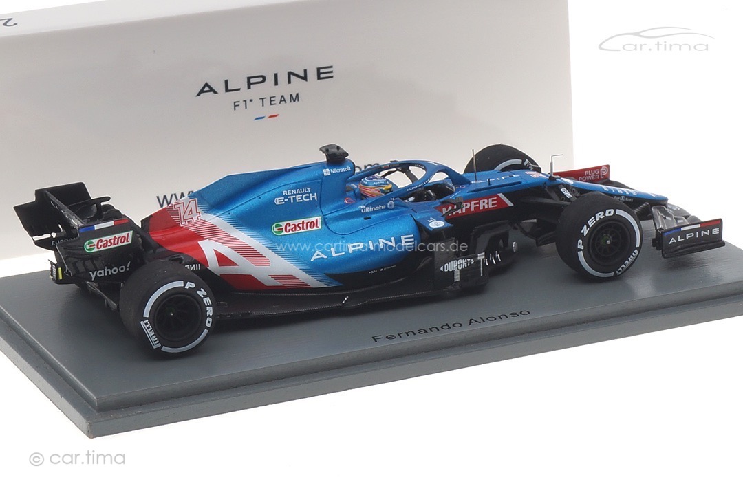 Alpine A521 GP Qatar 2021 Fernando Alonso/No.3 board/pit board Spark 1:43 S7851