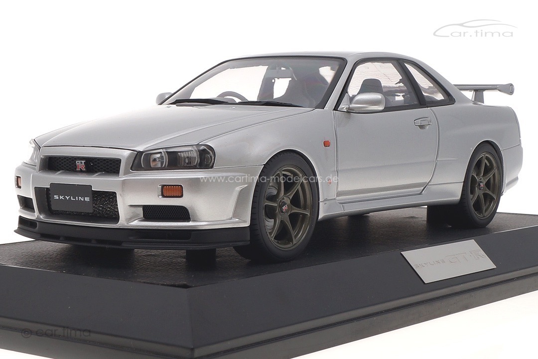 Nissan Skyline GT-R V-spec (BNR34) Sonic silver Hobby Japan 1:18 HJ1809S