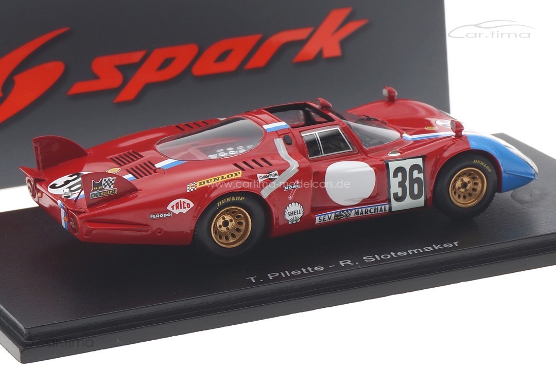 Alfa Romeo T33/2 24h Le Mans 1969 Gosselin/Bourgoignie Spark 1:43 S8800