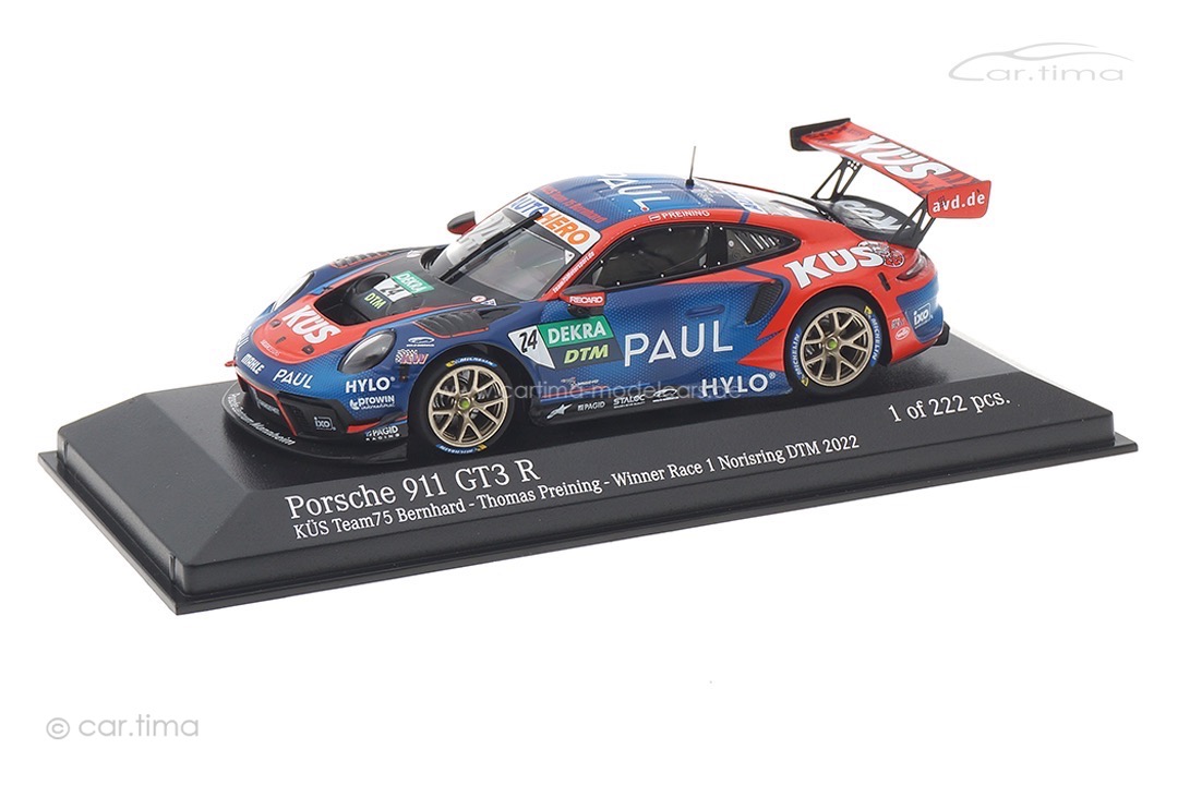 Porsche 911 GT3 R Winner Norisring DTM 2022 Thomas Preining Minichamps 1:43 413226024