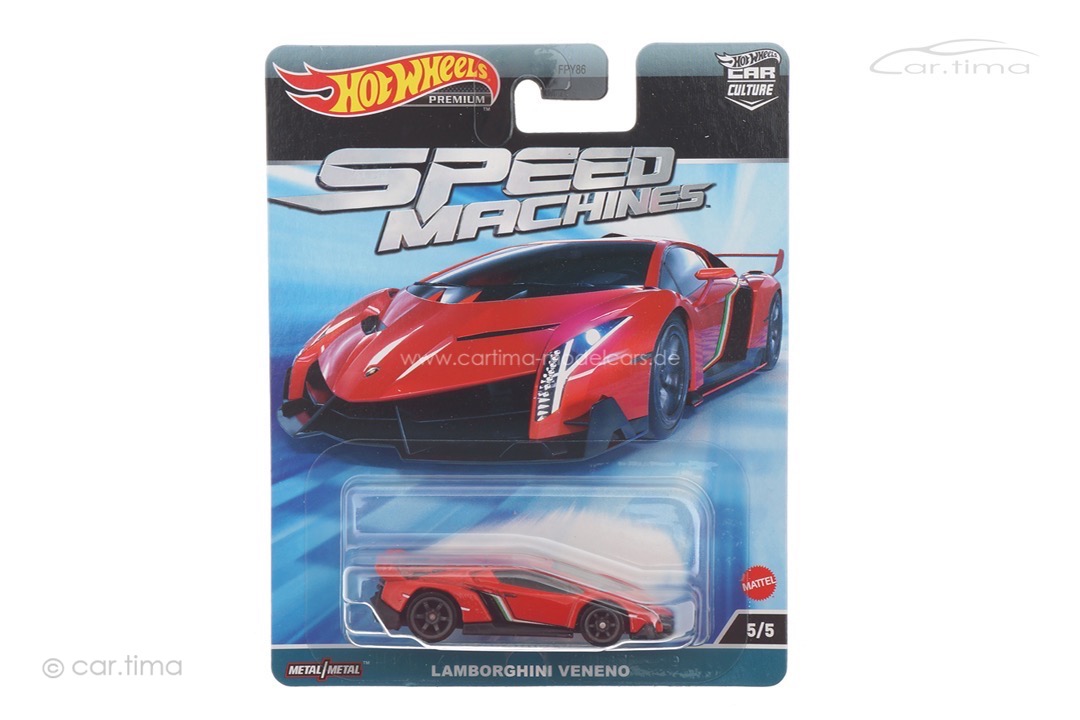 Lamborghini Veneno rot Speed Machines 5/5 Real Riders Hot Wheels 1:64 FPY86-HKC41