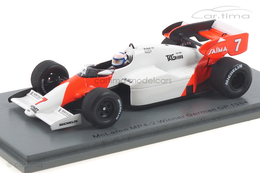 McLaren MP4-2 TAG Winner GP Germany 1984 Alain Prost Spark 1:43 S5396