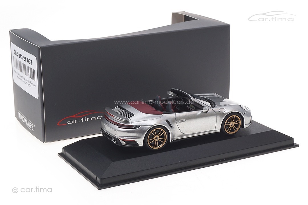 Porsche 911 (992) Turbo S Cabrio GT-silber/Rad aurum Minichamps car.tima CUSTOMIZED 1:43 Porsche 911 (992) Turbo S Cabrio GT-silber/Rad aurum Minichamps car.tima CUSTOMIZED 1:43