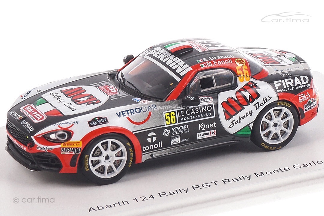Abarth 124 Rally RGT Rallye Monte Carlo 2019 Brazzoli/Fenoli Spark 1:43 S5988