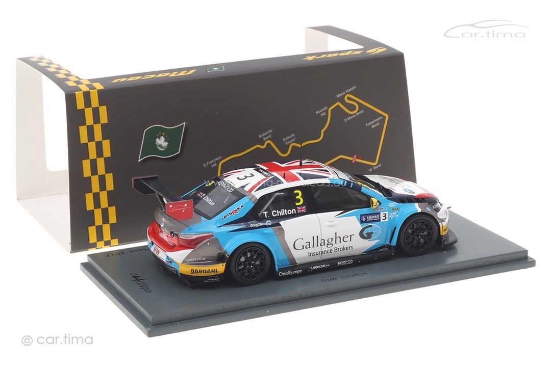 Citroén C-Elysée WTCC Macau Guia Race 2017 Tom Chilton Spark 1:43 SA159