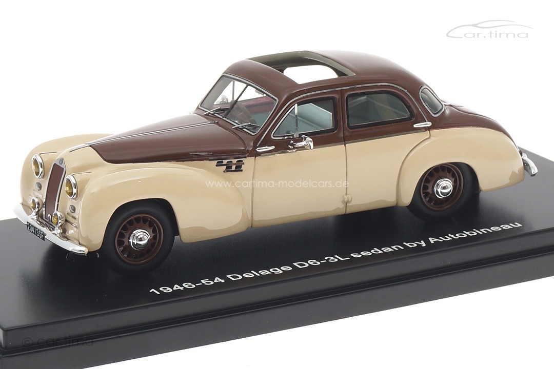 Delage D6-3L sedan by Autobineau beige/braun Esval Models 1:43 EMEU43029B