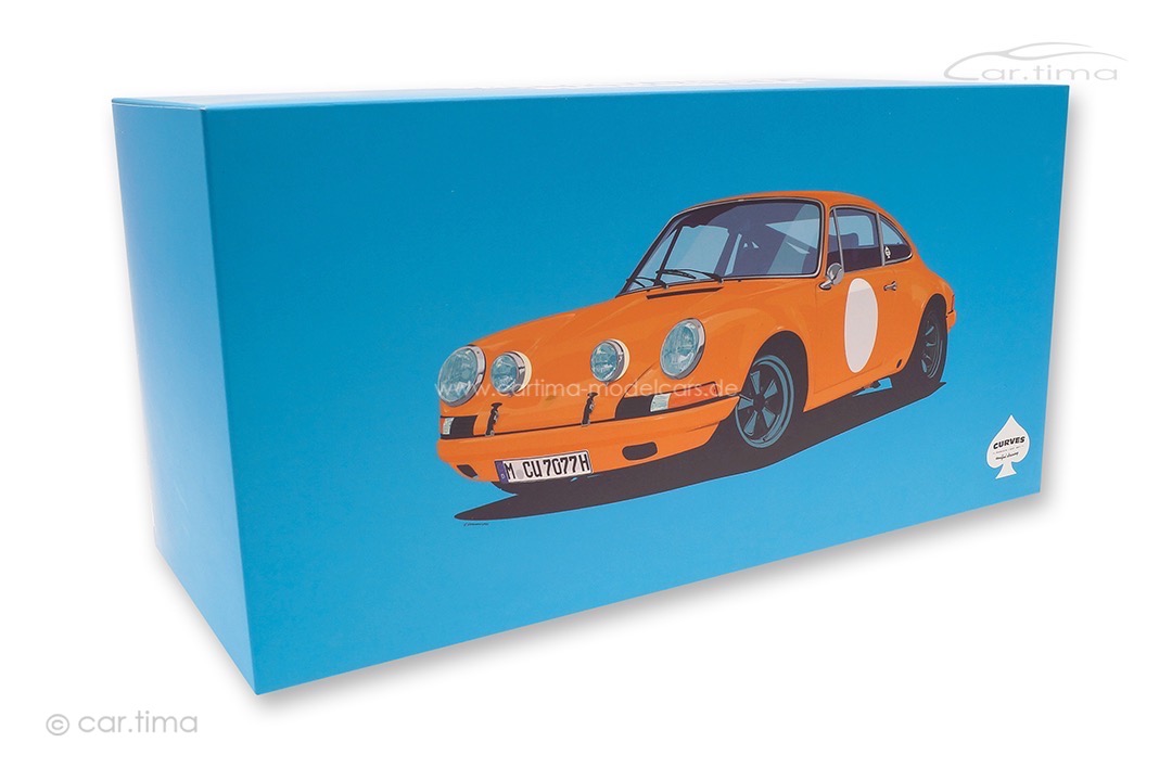 Porsche 911 S Signalorange Curves Magazin Originalsignatur Stefan Bogner car.tima 1:18