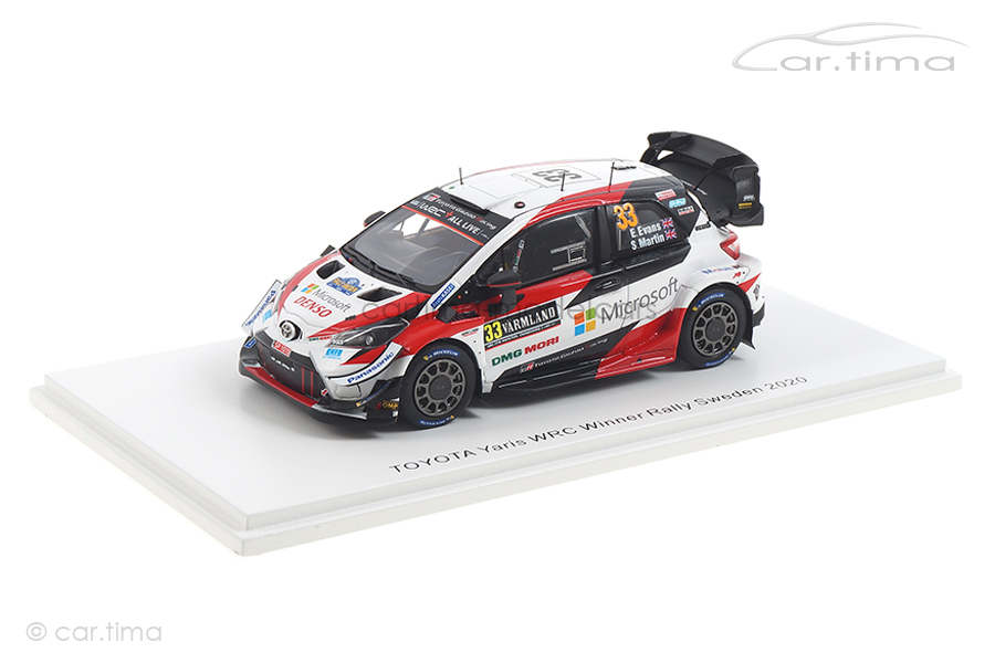 Toyota Yaris WRC Winner Rallye Sweden 2020 Evans/Martin Spark 1:43 S6568