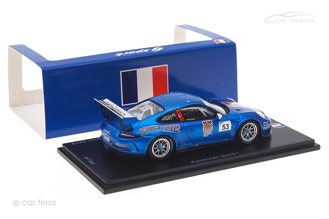 Porsche 911 (991) GT3 Cup Champion Carrera Cup Frankreich 2018 Güven Spark 1:43 SF140