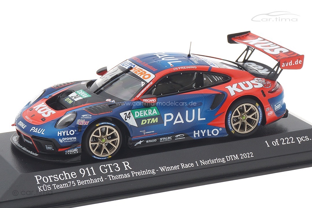 Porsche 911 GT3 R Winner Norisring DTM 2022 Thomas Preining Minichamps 1:43 413226024