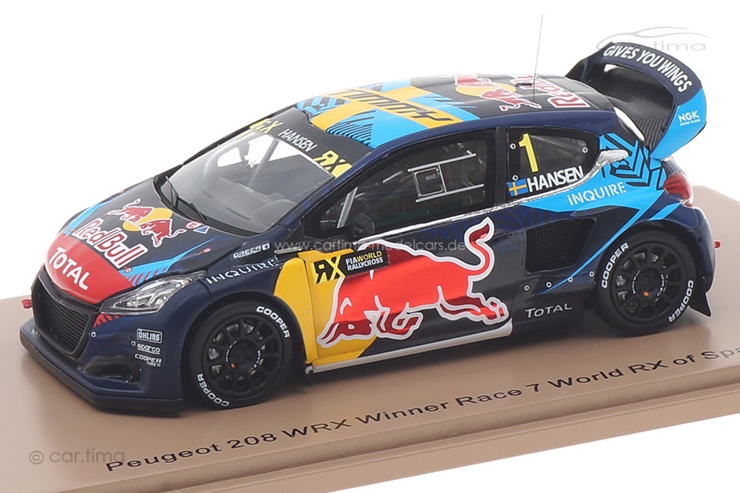 Peugeot 208 WRX Winner World RX Spanien 2020 Timmy Hansen Spark 1:43 S7880