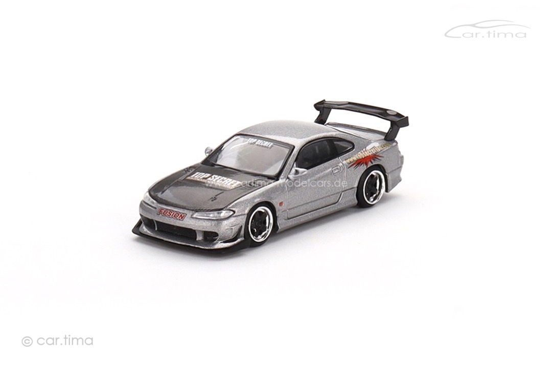 Nissan Silvia S15 Top Secret silver MINI GT 1:64 MGT00545-R