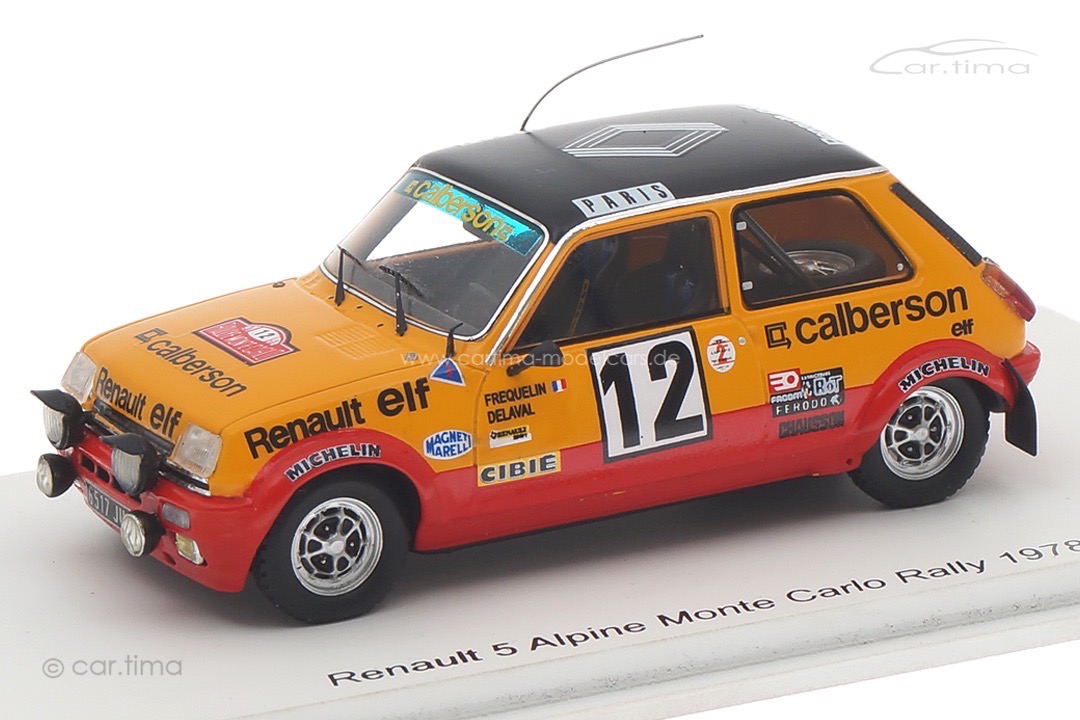 Renault 5 Alpine Gr2 Rallye Monte Carlo 1978 Fréquelin/Delaval Spark 1:43 S6035