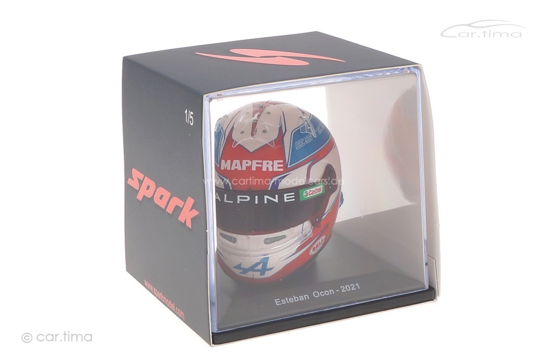 Helm/Helmet Esteban Ocon Alpine 2021 Spark 1:5 5HF060