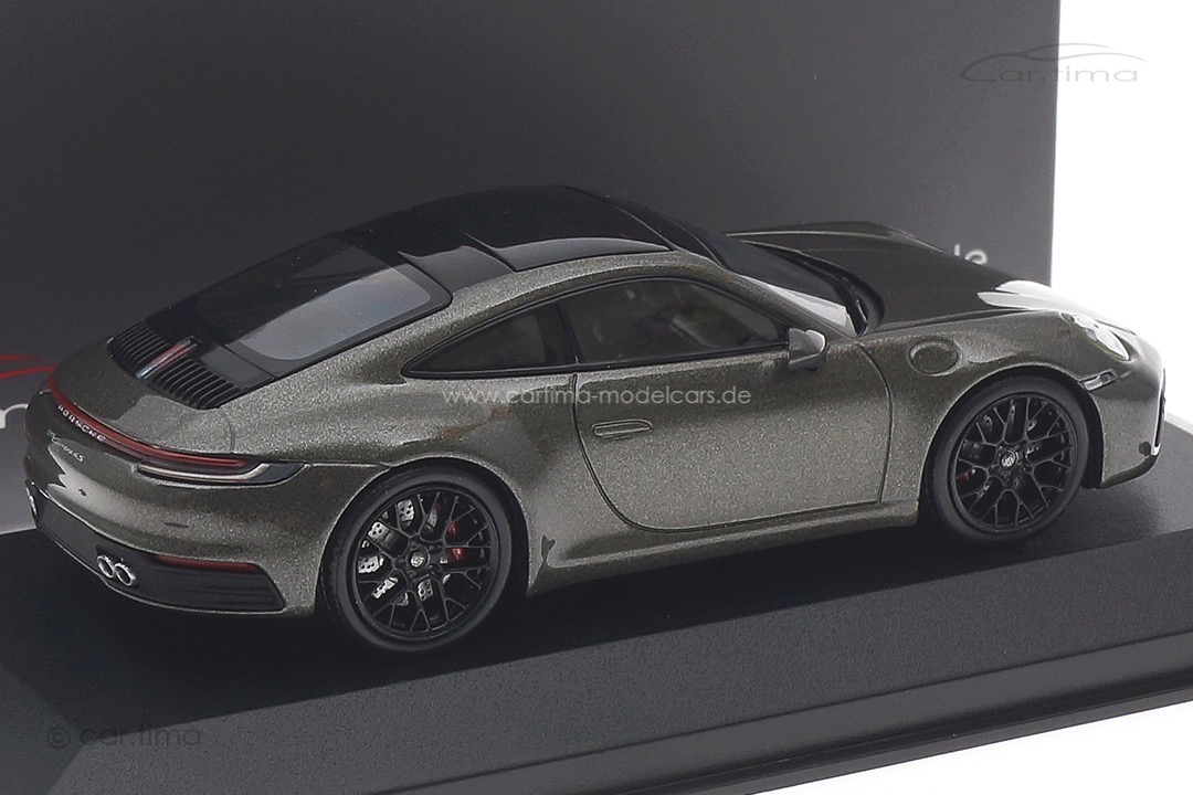 Porsche 911 (992) Carrera 4S Aventuringrünmet./Rad schwarz Minichamps car.tima CUSTOMIZED 1:43