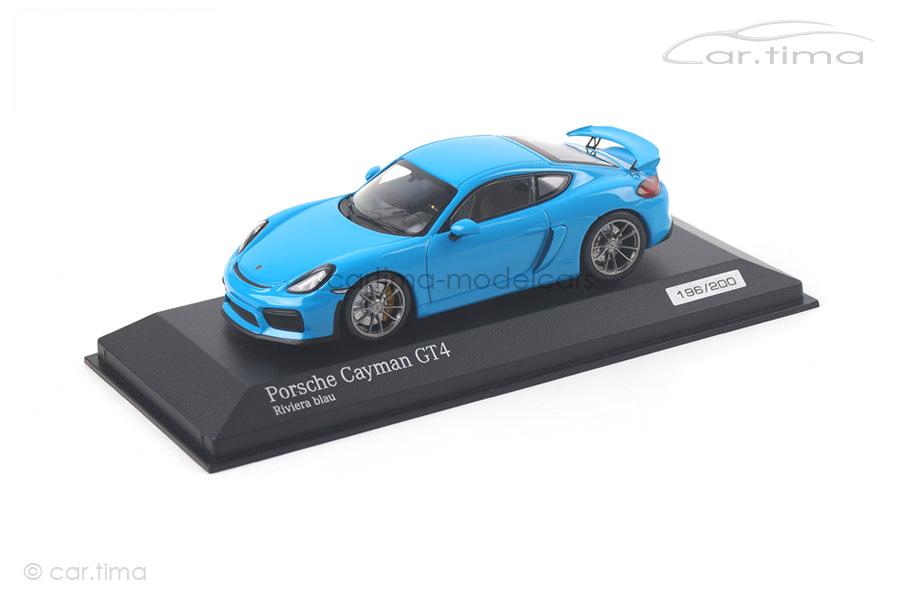 Porsche Cayman GT4 Rivierablau Minichamps 1:43 CA04316077