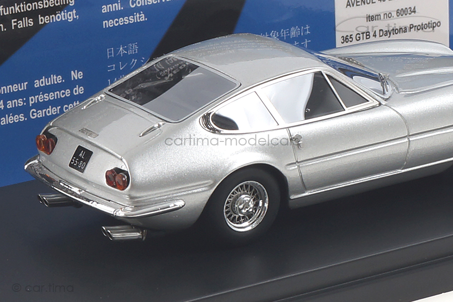 Ferrari 365 GTB 4 Daytona Prototipo 1967 silber Avenue43 1:43 60034