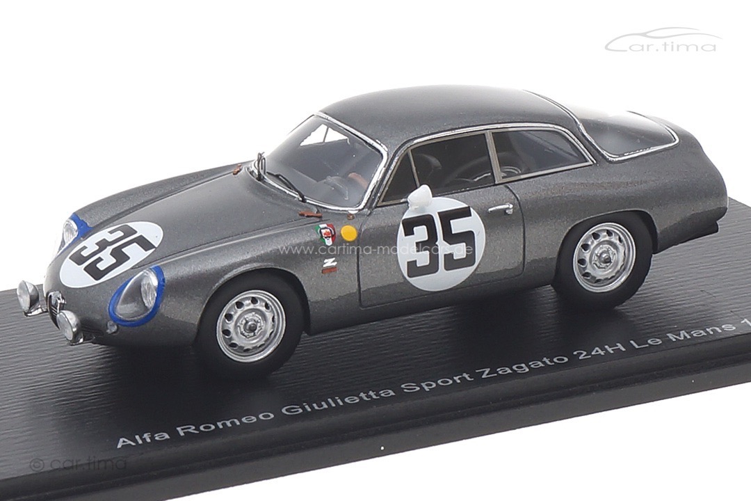 Alfa Romeo Giulietta Sport Zagato 24h Le Mans 1963 Biscaldi/Kim Spark 1:43 S9053