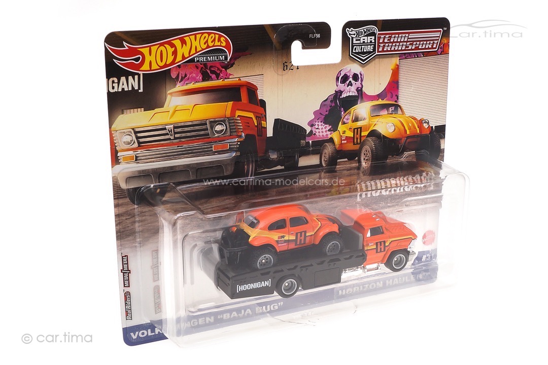 VW Käfer "Baja Bug" + Horizon Hauler Car Culture Team Transport Hot Wheels 1:64 FLF56-GRK61