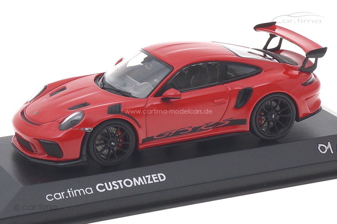 Porsche 911 (991 II) GT3 RS Indischrot/Rad schwarz matt Minichamps car.tima CUSTOMIZED 1:43