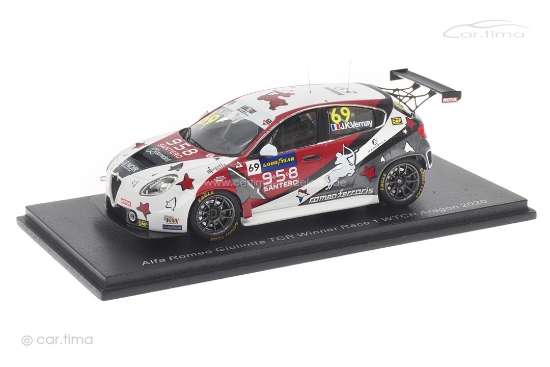 Alfa Romeo Giulietta TCR Winner Race 1 WTCR 2020 Aragon Jean-Karl Vernay Spark 1:43 S8971