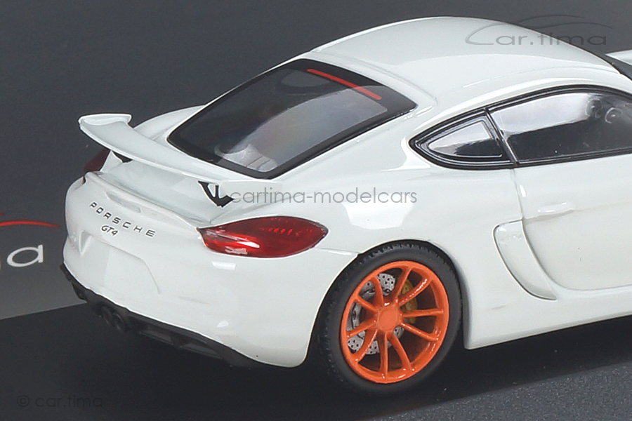 Porsche Cayman GT4 Weiß/Rad Gulf orange Minichamps car.tima CUSTOMIZED Porsche Cayman GT4 Weiß/Rad Gulf orange Minichamps car.tima CUSTOMIZED