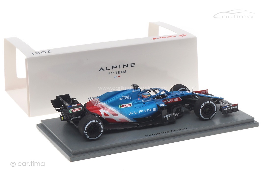 Alpine A521 GP Qatar 2021 Fernando Alonso/No.3 board/pit board Spark 1:43 S7851