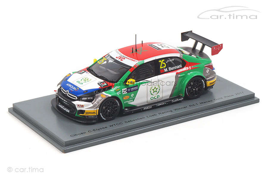 Citroén C-Elysée WTCC Winner Macau Guia Race 2017 Mehdi Bennani Spark 1:43 SA158