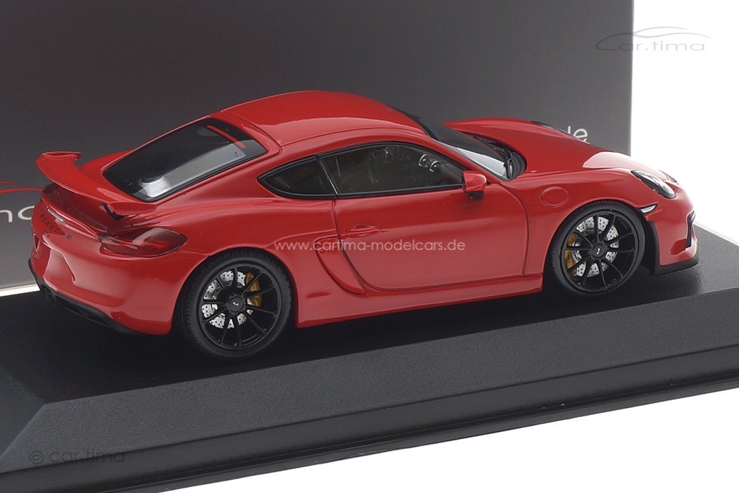 Porsche Cayman GT4 - indischrot / Rad schwarz - 1 of 11 - Minichamps - car.tima CUSTOMIZED