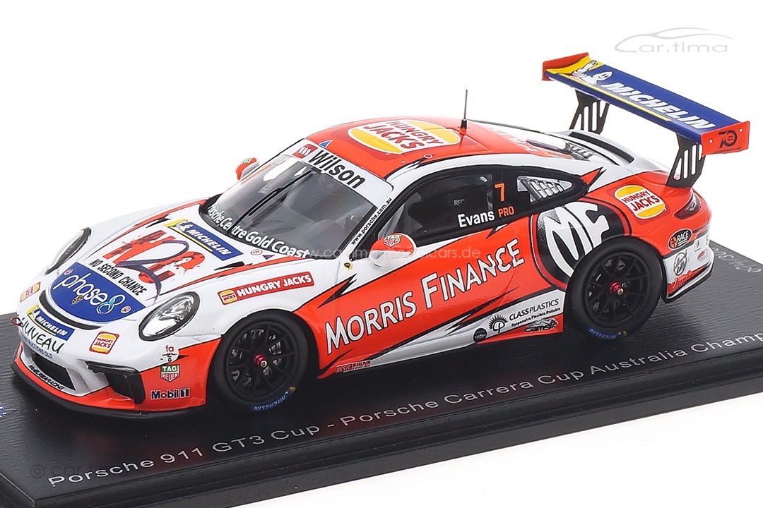 Porsche 911 (991) GT3 Cup Champion Carrera Cup Australien 2018 Evans Spark 1:43 AS032