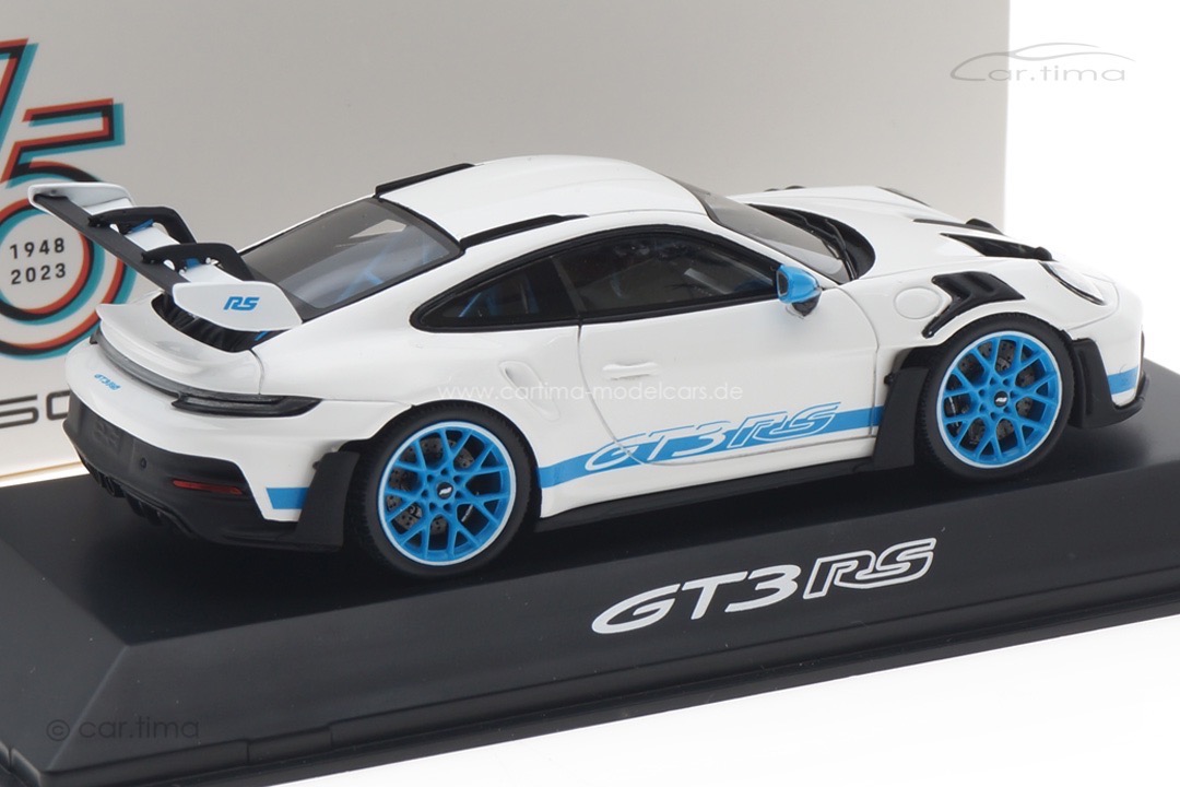 Porsche 911 (992) GT3 RS Weiß/blau IAA 2023 Spark 1:43 WAP0200610SGT3