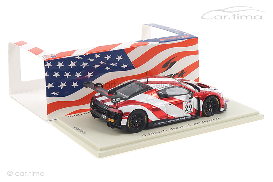 Audi R8 LMS Winner 8h California 2018 Mies/Haase/van der Linde Spark 1:43 US082