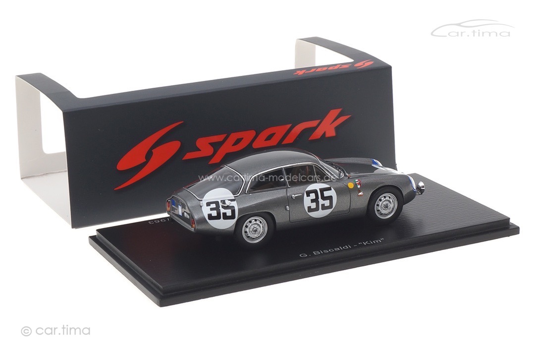 Alfa Romeo Giulietta Sport Zagato 24h Le Mans 1963 Biscaldi/Kim Spark 1:43 S9053