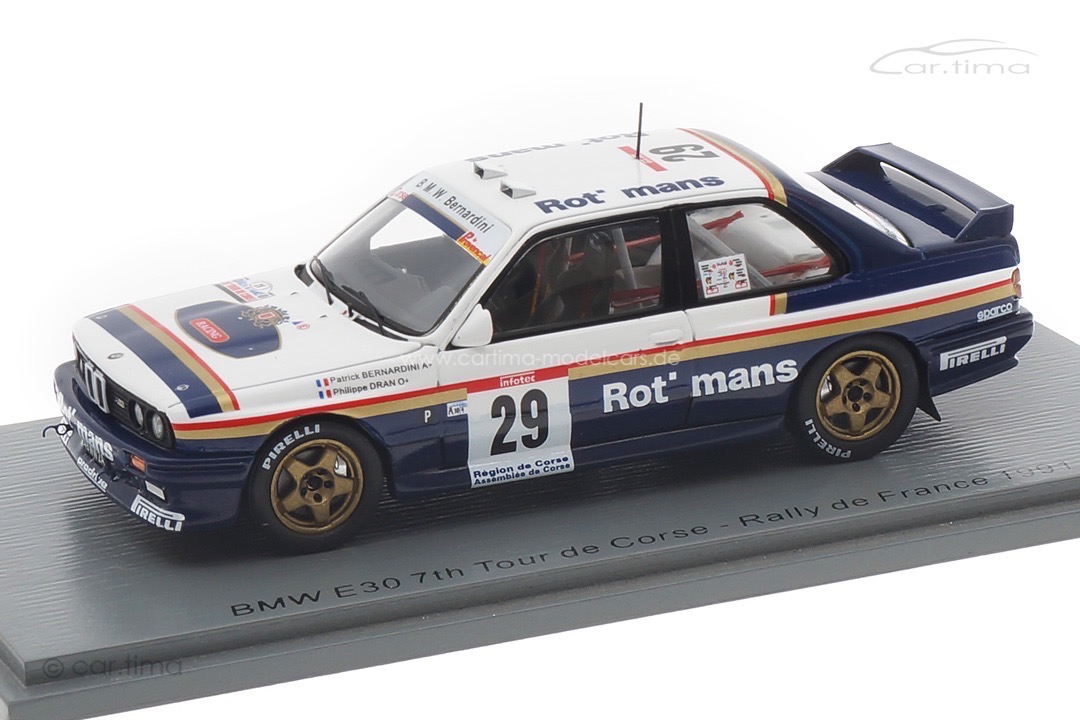 BMW E30 Tour de Corse Rallye de France 1991 Bernardini/Dran-Padovani Spark 1:43 S8489