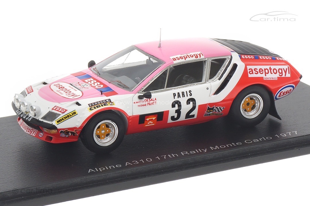 Alpine A310 Rallye Monte Carlo 1977 Oksala/Mehta Spark 1:43 S5468