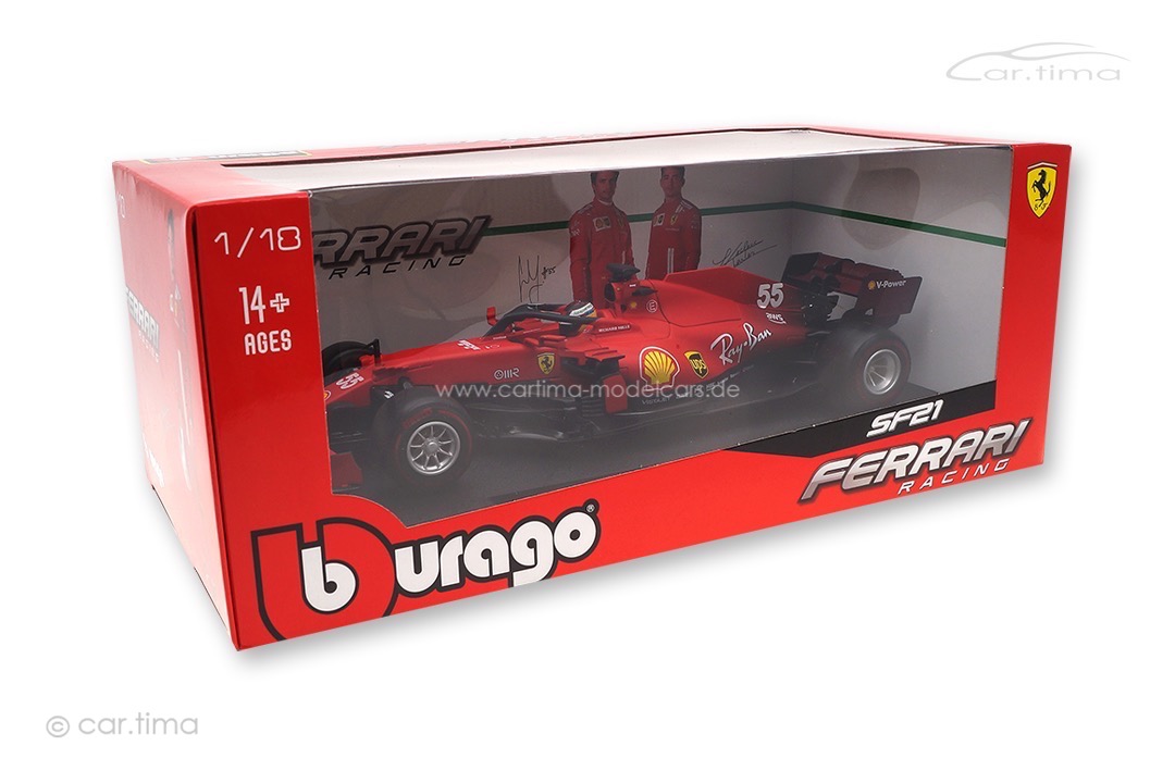 Ferrari SF21 GP 2021 Mission Winnow Carlos Sainz Bburago 1:18 18-16809S