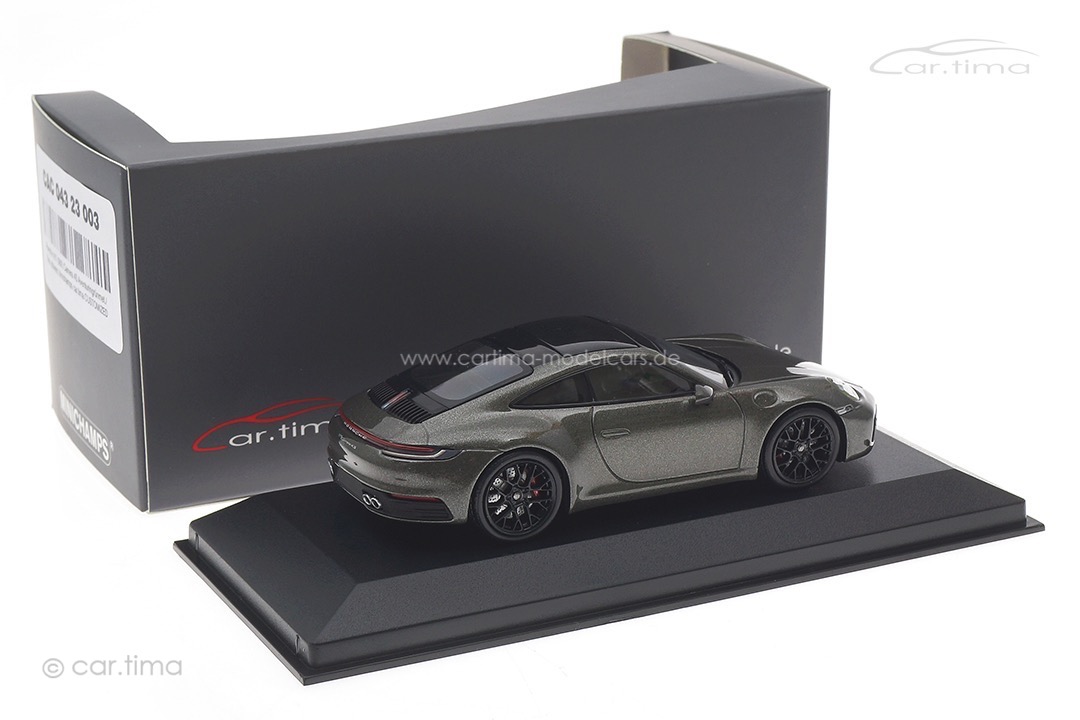 Porsche 911 (992) Carrera 4S Aventuringrünmet./Rad schwarz Minichamps car.tima CUSTOMIZED 1:43