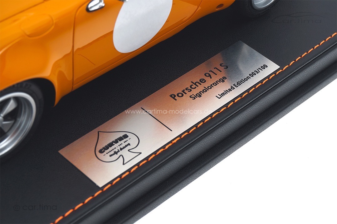 Porsche 911 S Signalorange Curves Magazin car.tima 1:18 CAR01822005