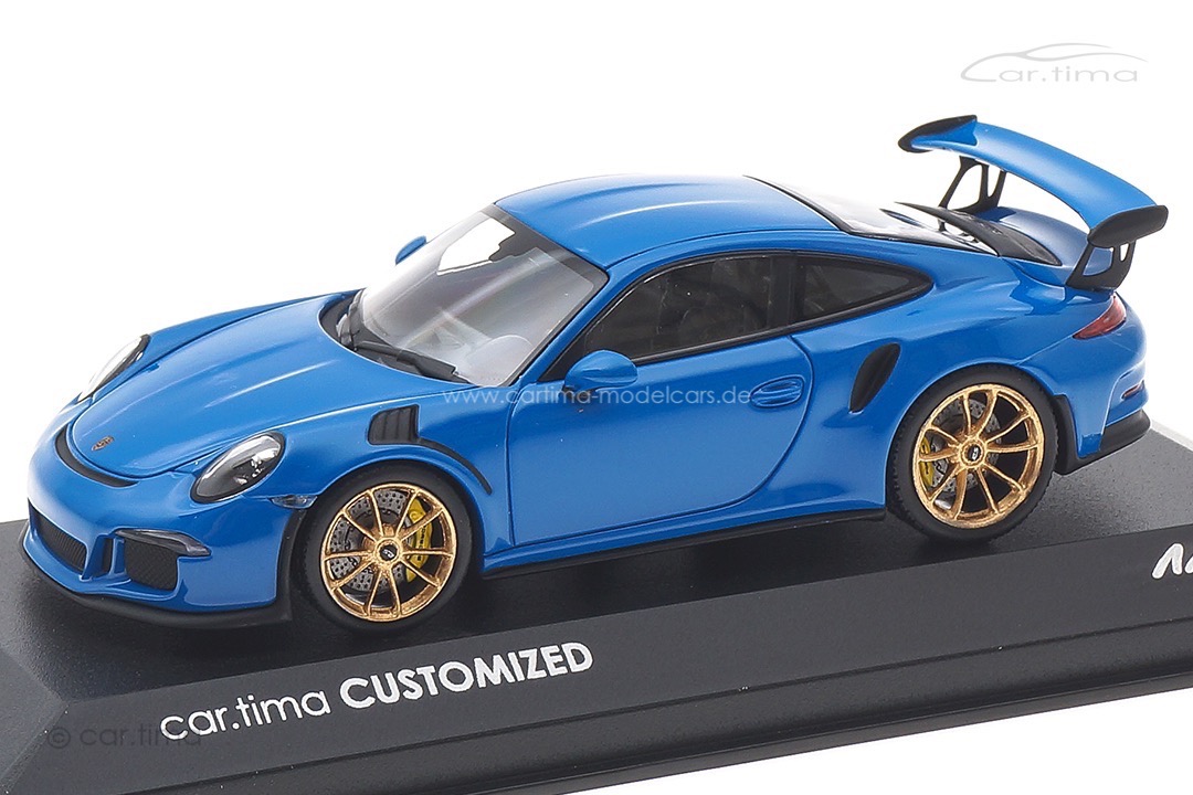 Porsche 911 (991) GT3 RS - voodoo blau / Rad gold - 1 of 33 - Minichamps - car.tima CUSTOMIZED