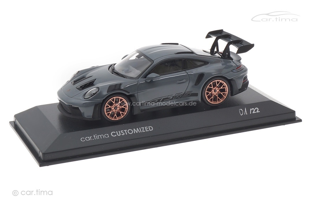 Porsche 911 (992) GT3 RS Arktikgrau/Rad Cuprum Minichamps car.tima CUSTOMIZED 1:43
