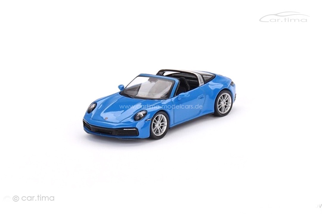 Porsche 911 (992) Targa 4S Shark Blue MINI GT 1:64 MGT00610-L