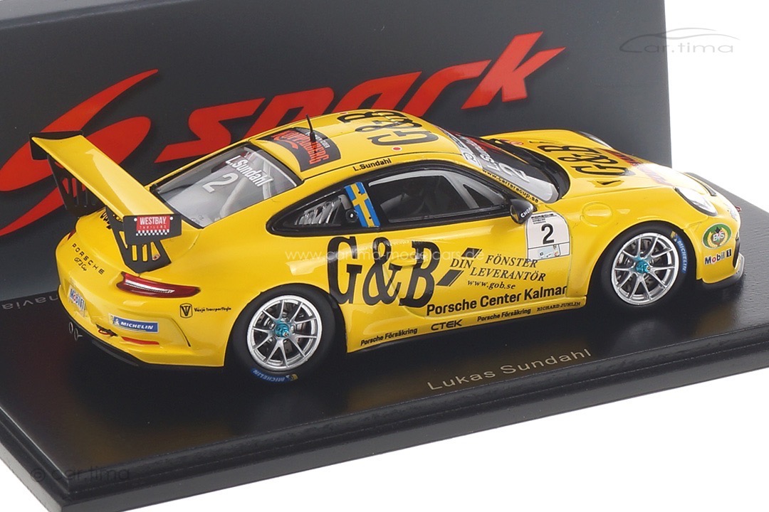 Porsche 911 GT3 Cup Champion Carrera Cup Skandinavien 2018 Lukas Sundahl Spark 1:43 S8501