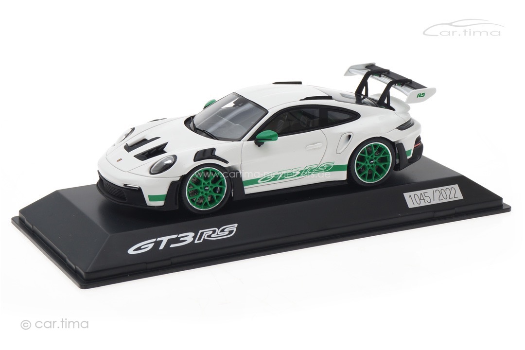 Porsche 911 (992) GT3 RS Weiß/grün Spark 1:43 WAP0201530P003