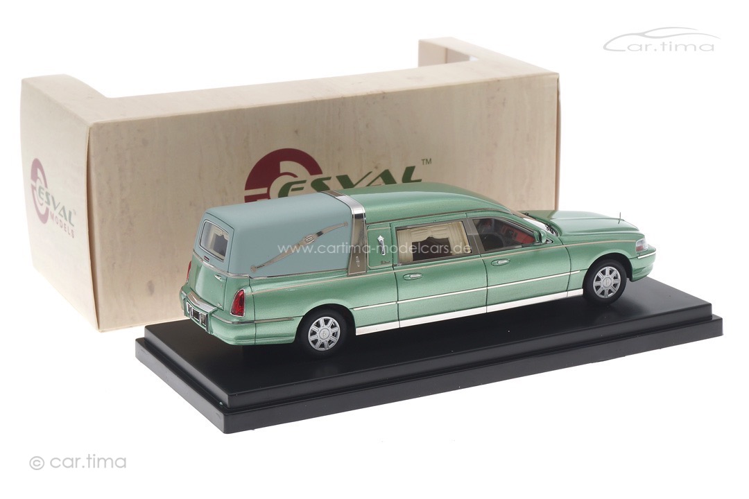 Lincoln Town Car Hearse by Eagle Coach Co. 2009 grün Esval Models 1:43 EMUS43022A
