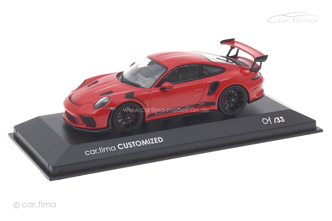 Porsche 911 (991 II) GT3 RS Indischrot/Rad schwarz matt Minichamps car.tima CUSTOMIZED 1:43