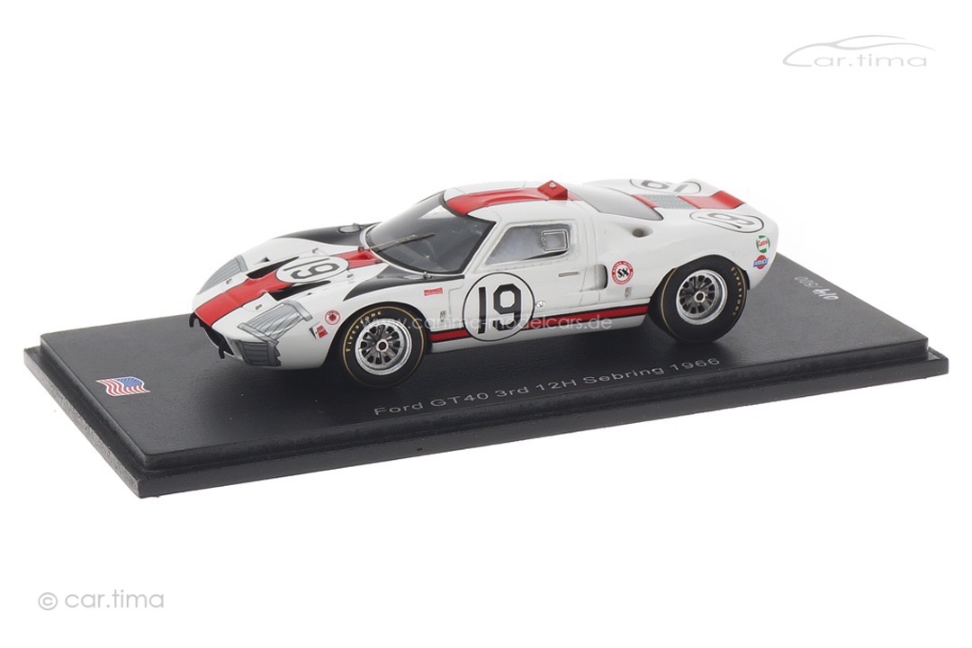 Ford GT40 12h Sebring 1966 Scott/Revson Spark 1:43 US251