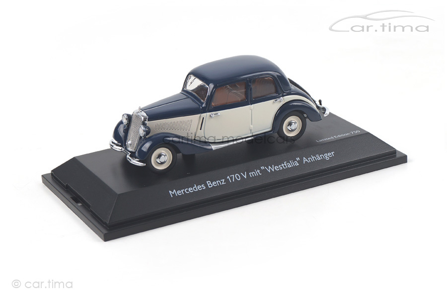 Mercedes-Benz 170 V mit Westfalia Anhänger Schuco 1:43 450246500